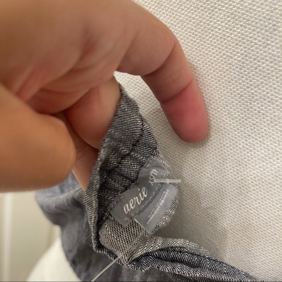 Aerie Denim Blue Crop Top - Picture 3 of 4